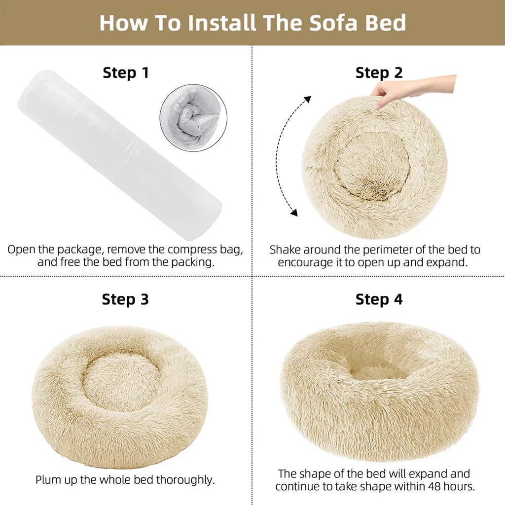 Calming Donut Dog Bed Anti-Anxiety