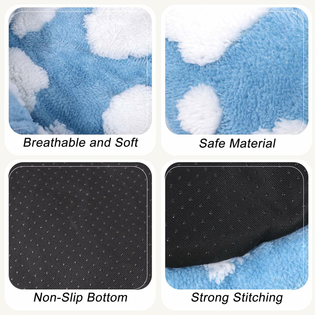 Calming Donut Dog & Cat Bed Small Fluffy Round Washable Gray Non-Slip